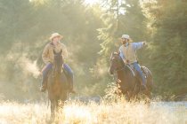Cowboys und Pferde, Britisch Kolumbien, Kanada. — Stockfoto