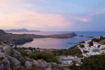 Lindos, île de Rhodes, Dodécanèse, Grèce — Photo de stock