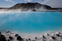 Голубая лагуна геотермальный курорт на юго-западе Исландии — стоковое фото