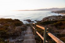 Overhead view of Walker Bay Resrve at sunset, South Africa — Stock Photo
