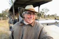 Smiling safari guide, Okavango Delta, Botswana — Stock Photo