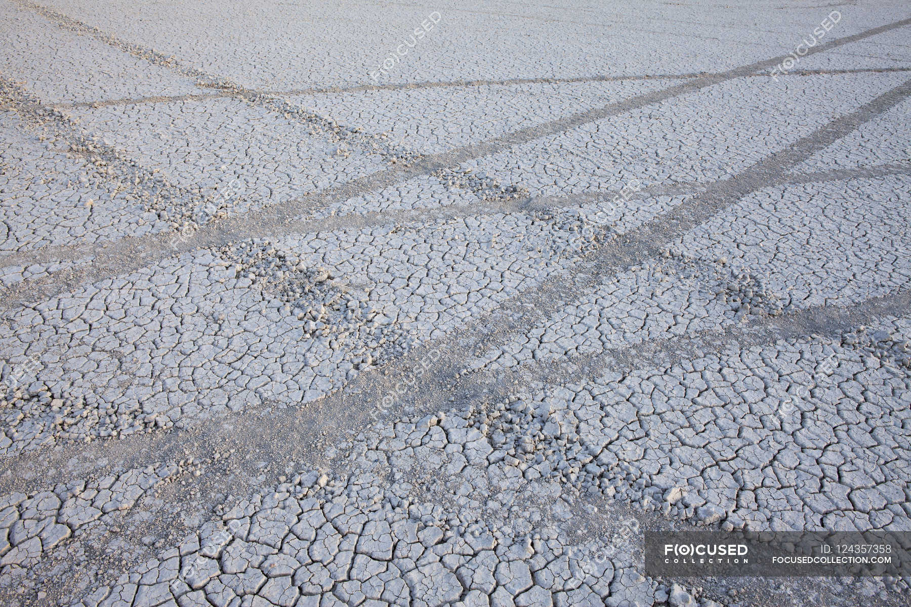 Tyre marks and tracks — empty, Physical Geography Stock Photo