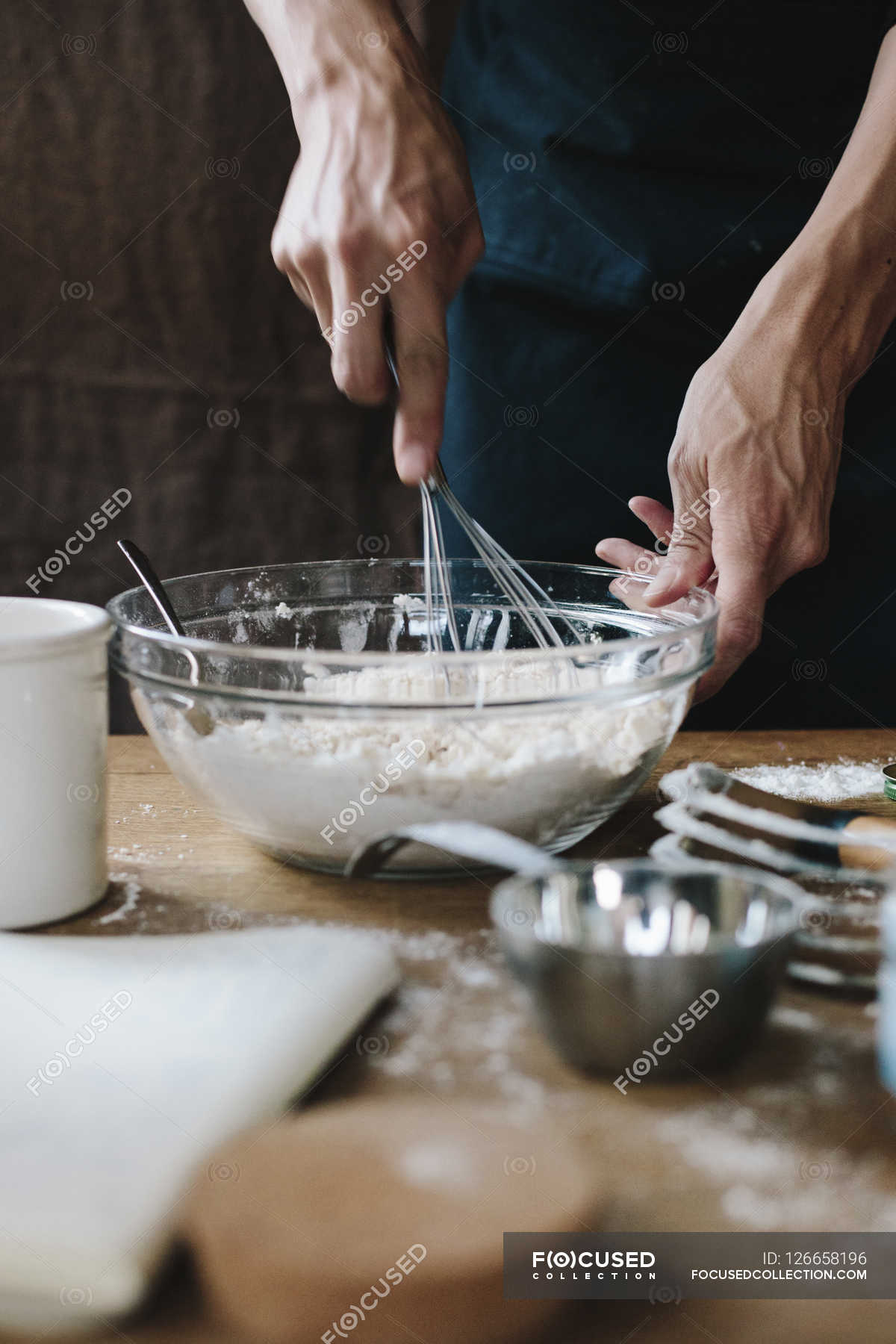 Person using whisk to mix ingredients — bake, freshness Stock Photo