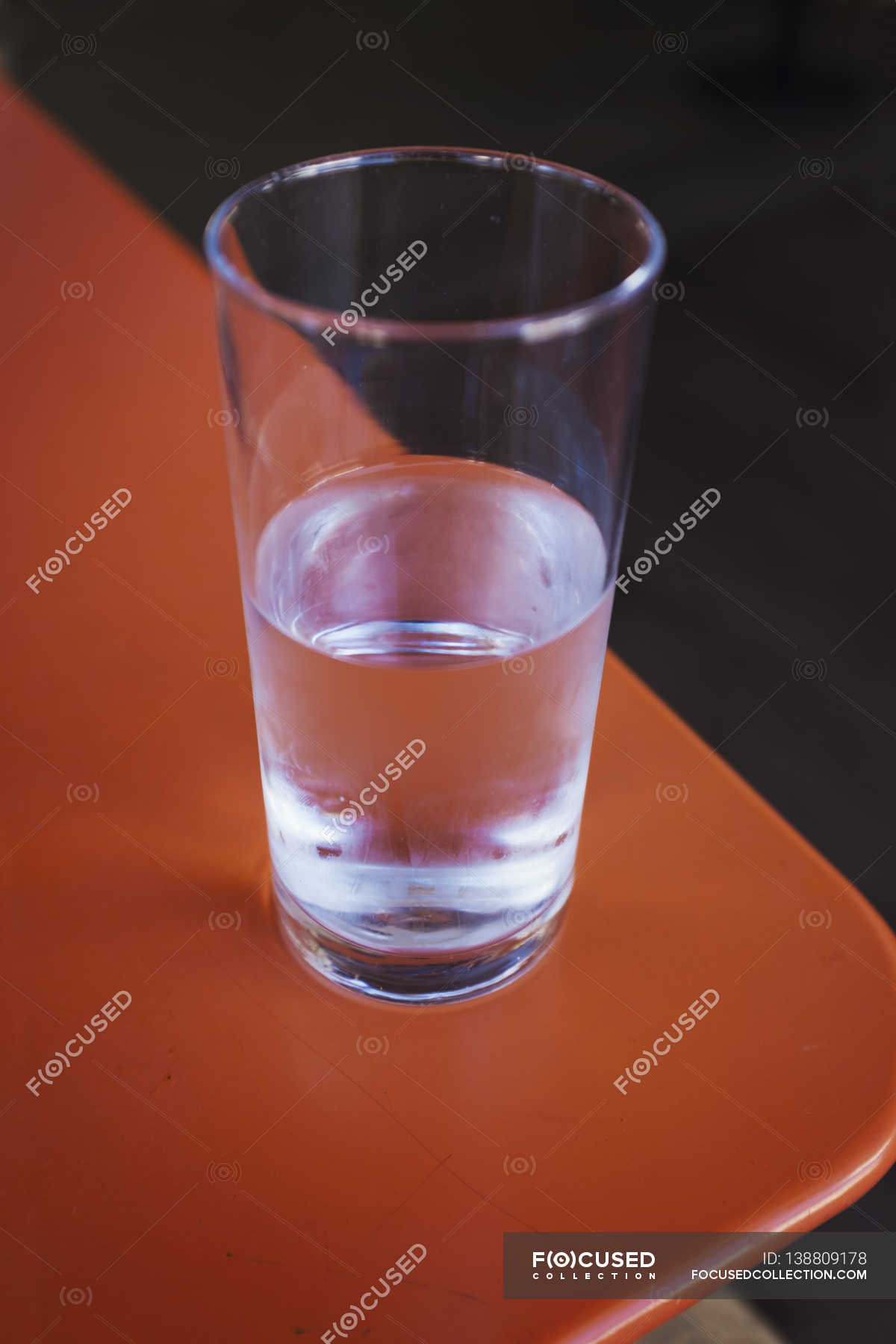 Glass Of Water On Table Small Nobody Stock Photo