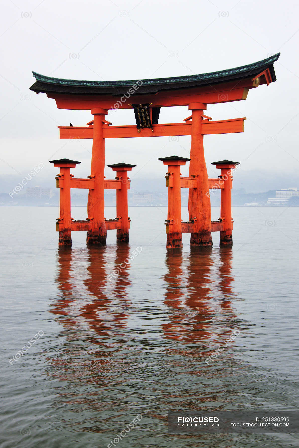 Gate at Itsukushima-Jinja Shrine of Miyajima Island, Japan — outside ...