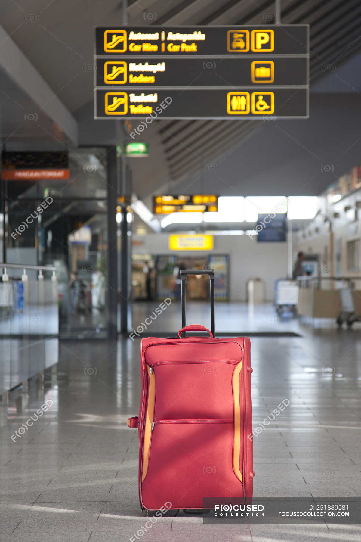 Red luggage terminal of Tallinn airport, Estonia — bag, transportation