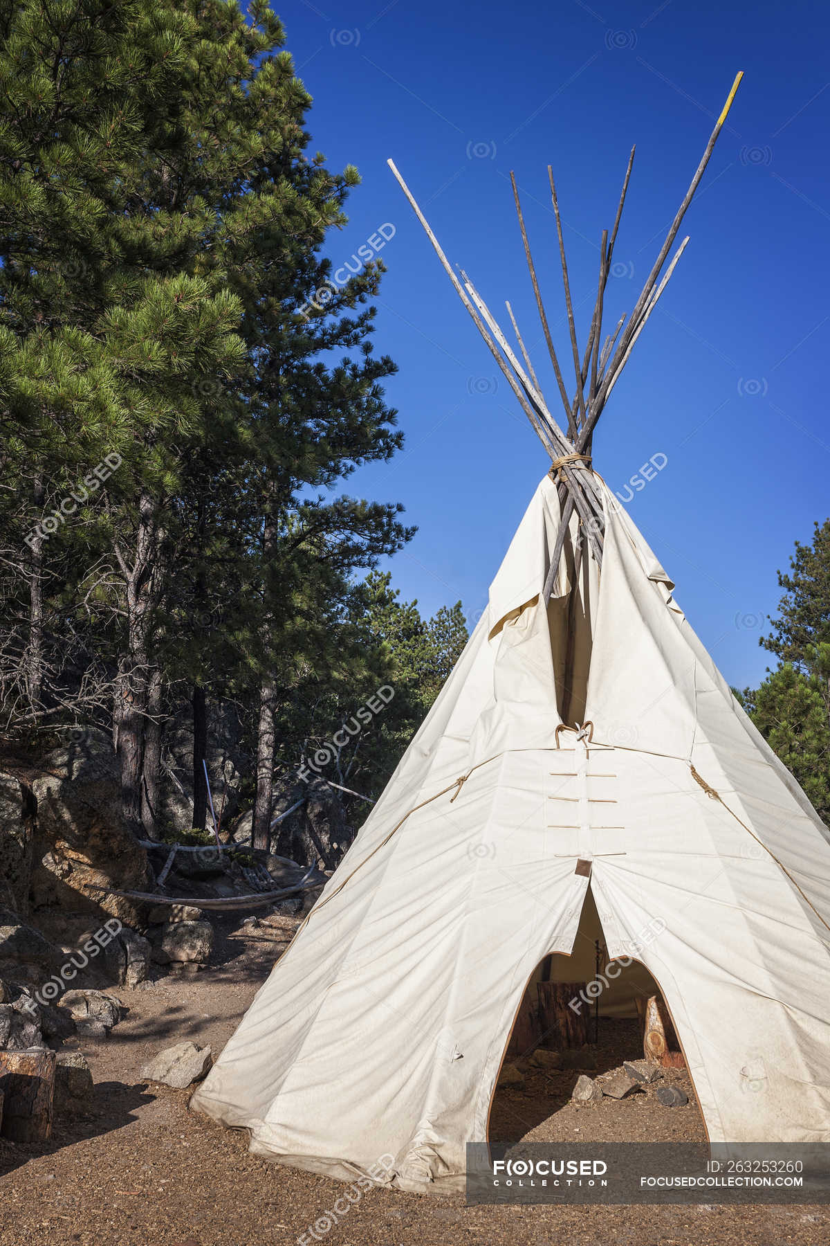 Native American tipi, Mount Rushmore National Memorial, Black Hills