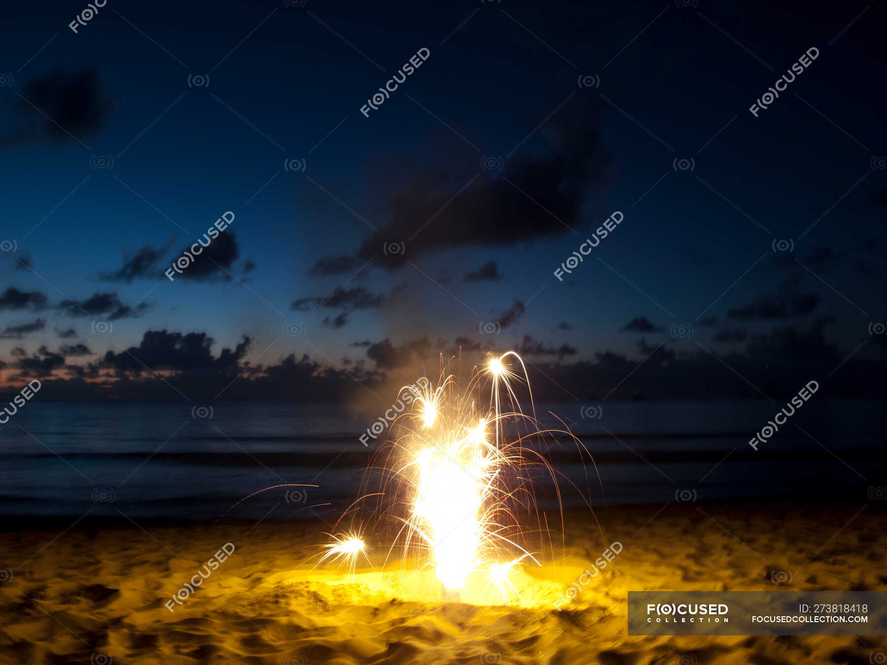 Fourth of July Fireworks, Hanalei, Kauai, Hawaii, United States