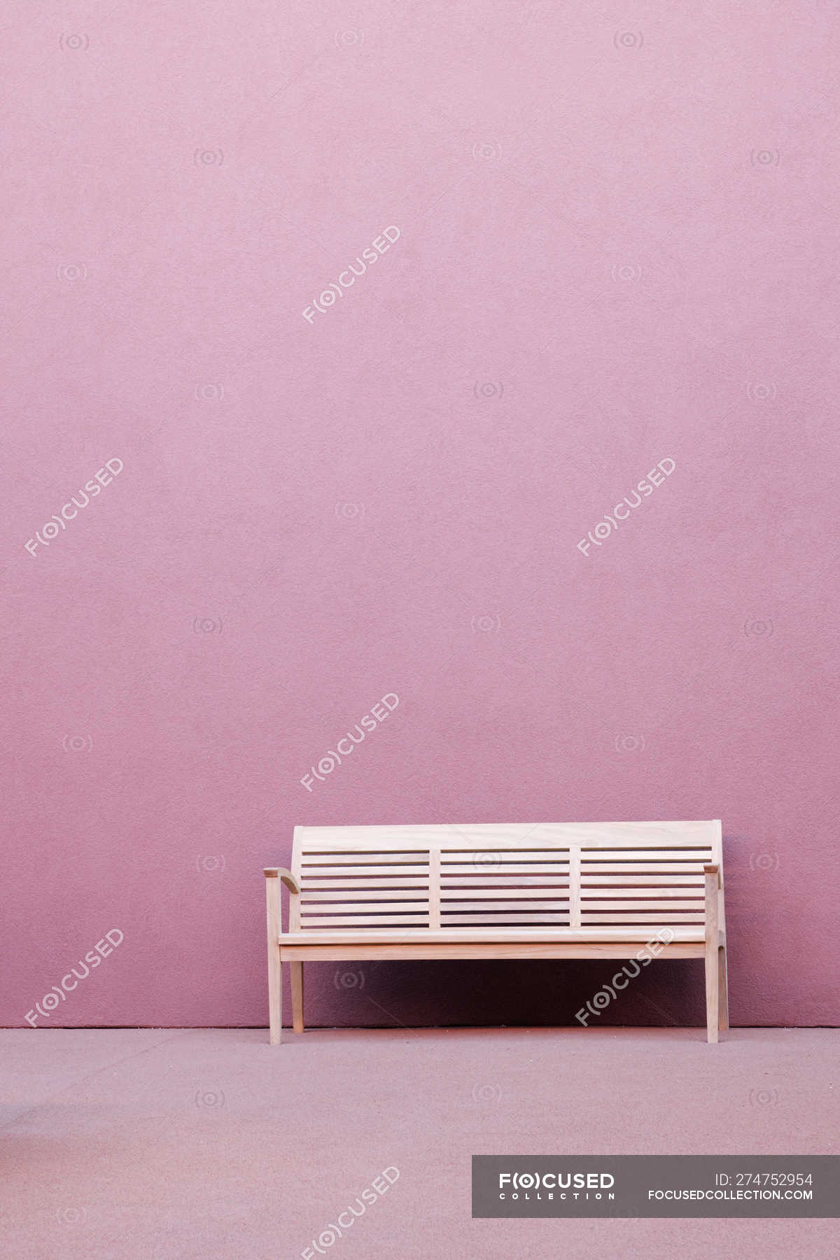 pink and white bench