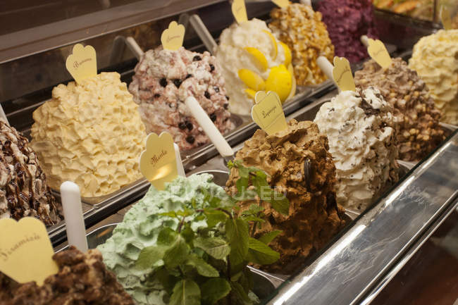 Selección de helado - foto de stock