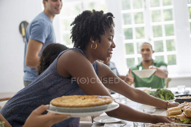 Family sharing a meal. — Stock Photo