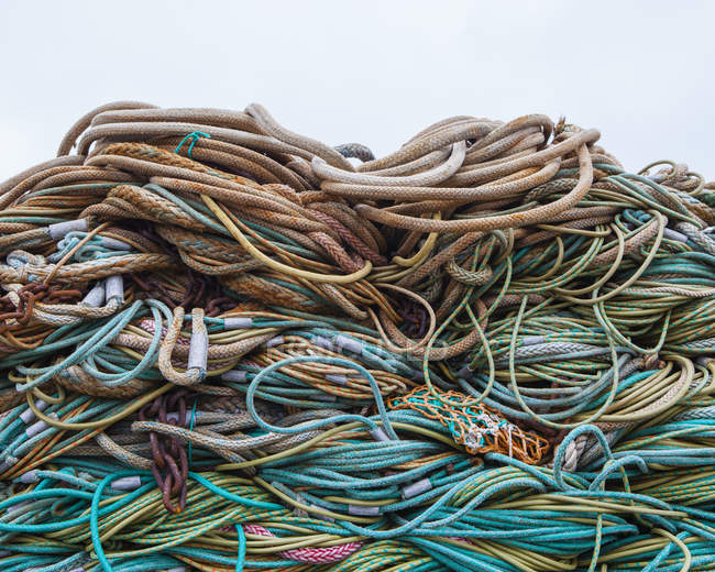 Коммерческие рыболовные сети — стоковое фото
