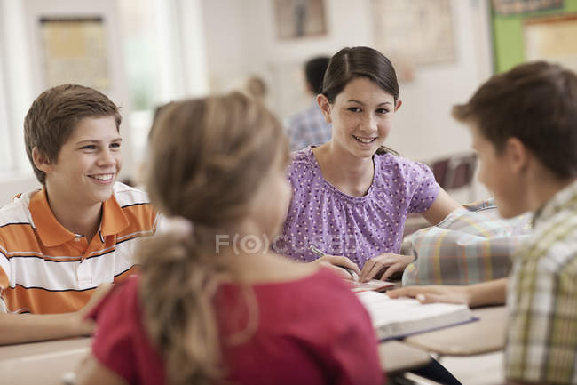 Students talking to each other. — Stock Photo