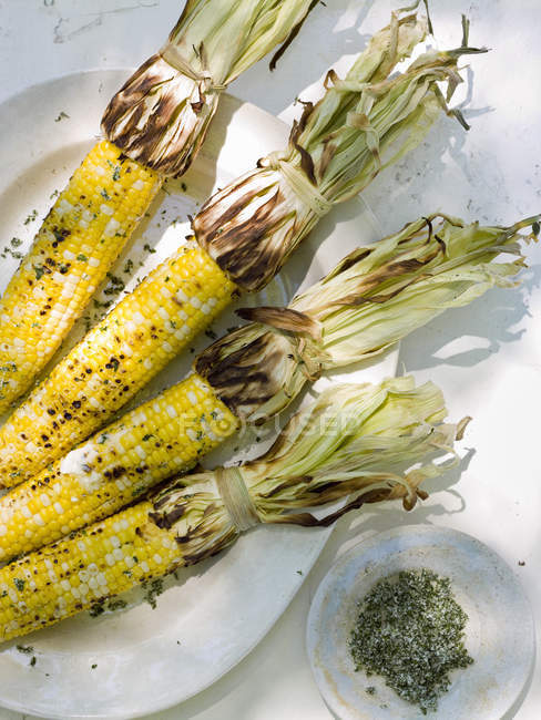 Кукурудза, кукурудза на коб . — стокове фото