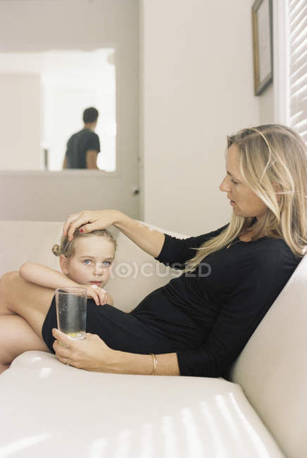 Woman playing with her daughter. — Stock Photo