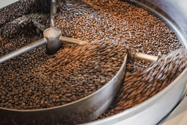 Machinery at a coffee bean processing shed — Stock Photo