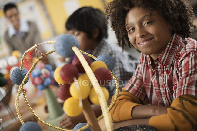 Students on a science lesson — Stock Photo