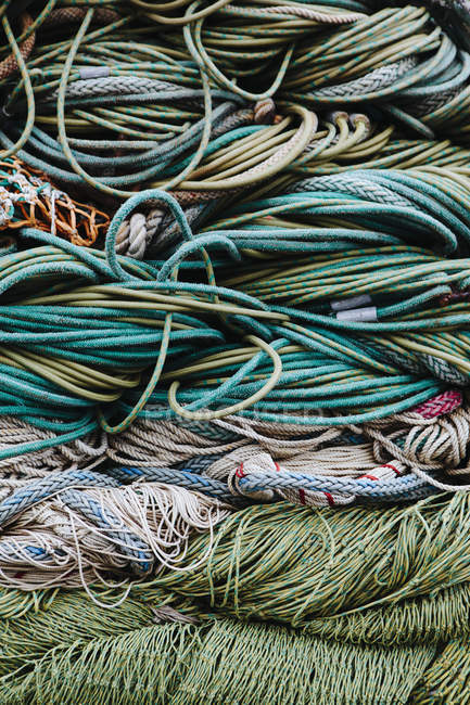 Redes comerciales de pesca - foto de stock