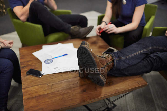 Meeting of four people — Stock Photo