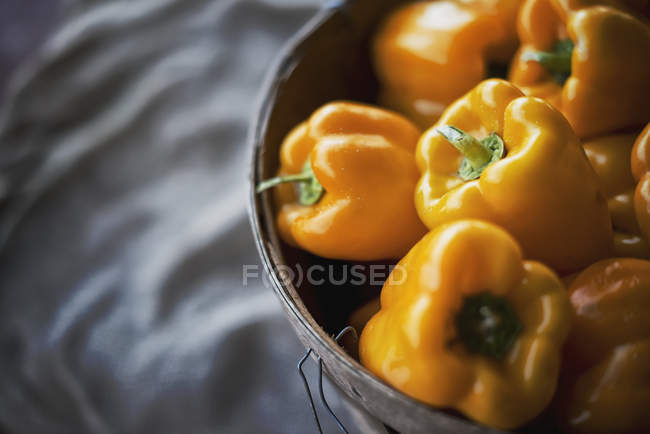 Organic Yellow Bell Peppers — Stock Photo