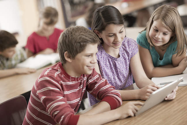 Group of students in class — Stock Photo