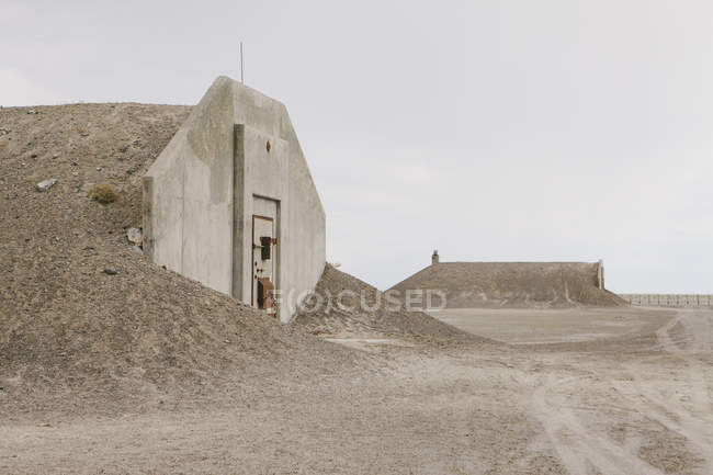 Abandoned munitions bunkers — Stock Photo