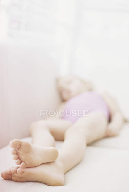 Girl taking a nap. — Stock Photo