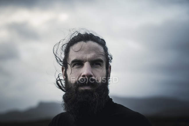 Man with full beard and moustache — Stock Photo