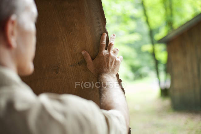 Man at construction site — Stock Photo