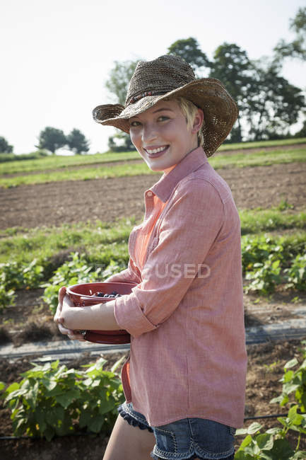 Girl in a pink shirt — Stock Photo