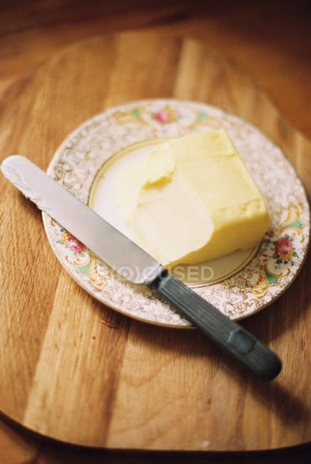 Half used block of butter. — Stock Photo