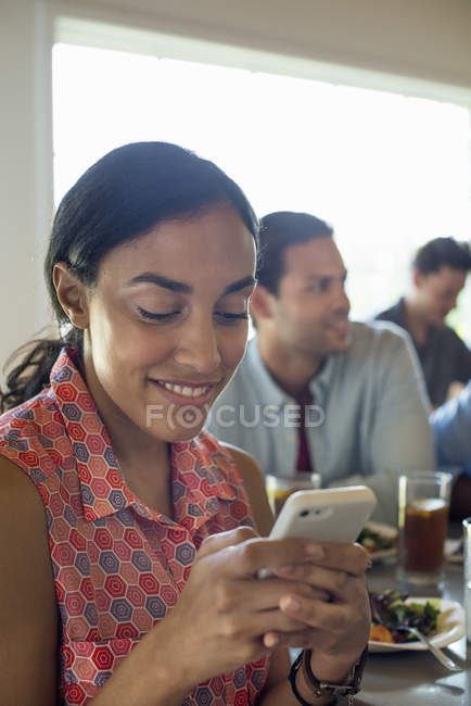 Men and woman in cafe — Stock Photo