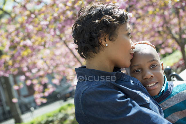 Mother and son spending time together. — Stock Photo