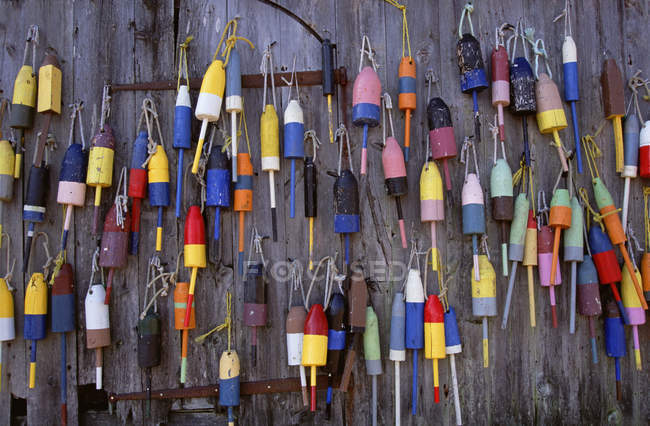 Fishing marker marine buoys — Stock Photo