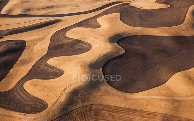 Farmland landscape, with ploughed fields — Stock Photo