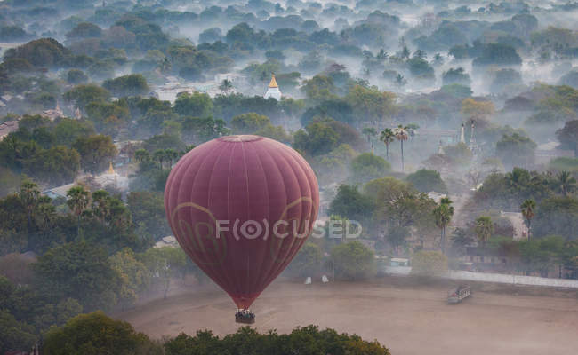 Balão de ar quente, Bagan, Mianmar — Fotografia de Stock