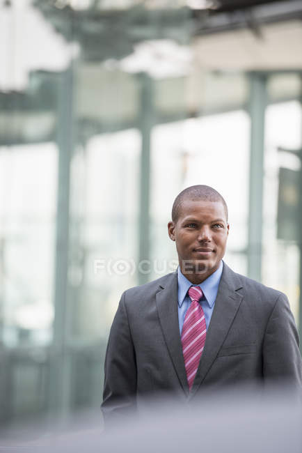 Young man in a business suit — Stock Photo