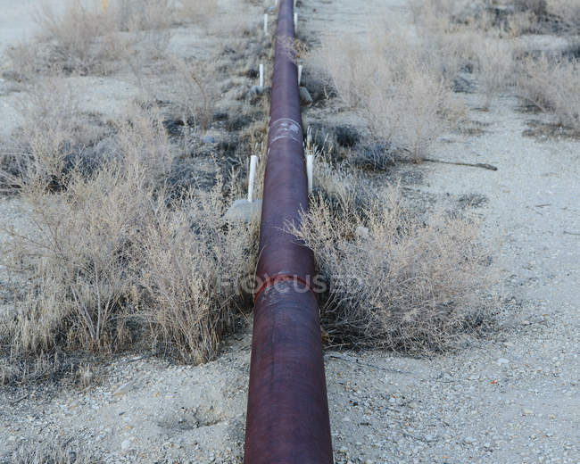 Gasdotto sul giacimento petrolifero — Foto stock