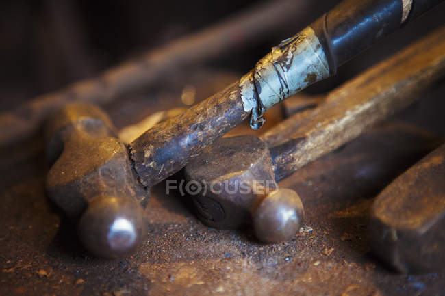 Close up of metal hammers — Stock Photo
