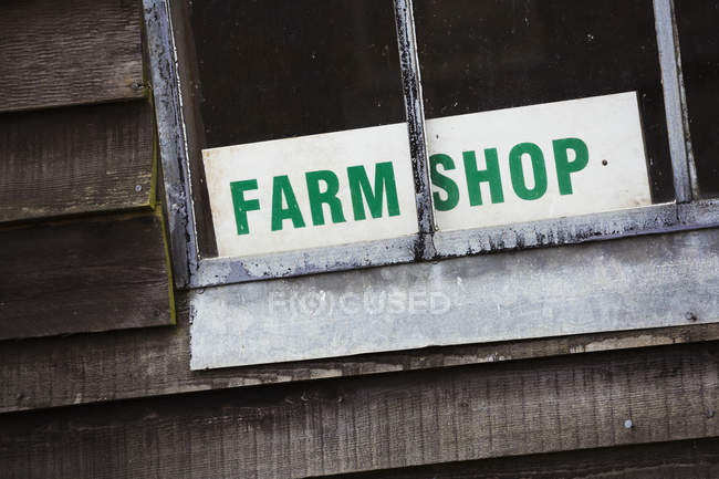 Signo para tienda de granja - foto de stock