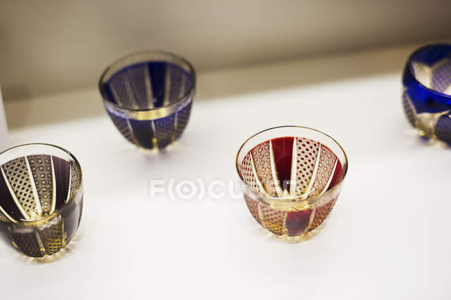 Shop selling Edo Kiriko cut glass — Stock Photo