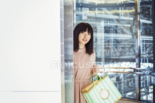 Mujer llevando bolsas de compras. - foto de stock