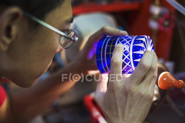 Craftsman glass maker — Stock Photo