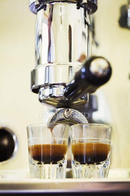 Primo piano di Espresso Machine — Foto stock