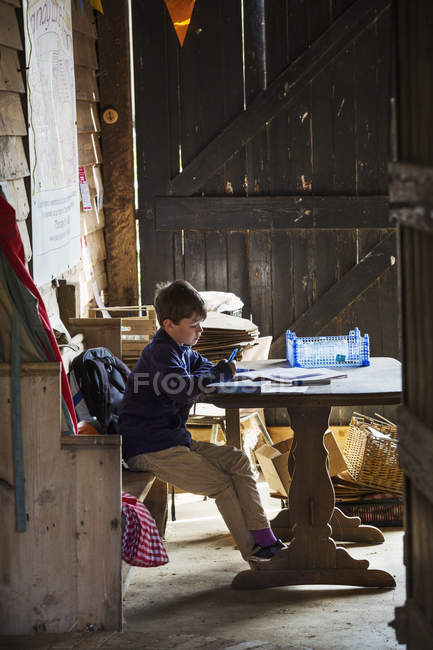 Criança fazendo seu dever de casa
. — Fotografia de Stock