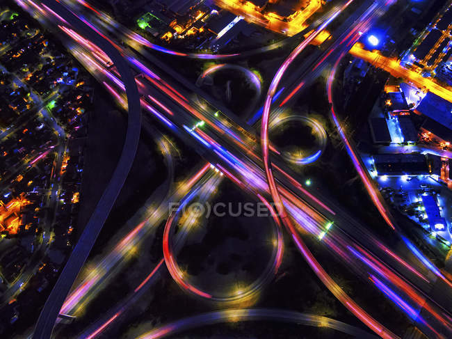 Intersection infinie des autoroutes — Photo de stock