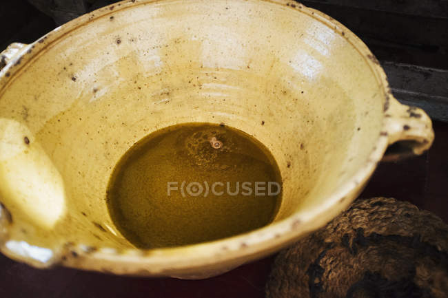 Freshly extracted olive oil. — Stock Photo