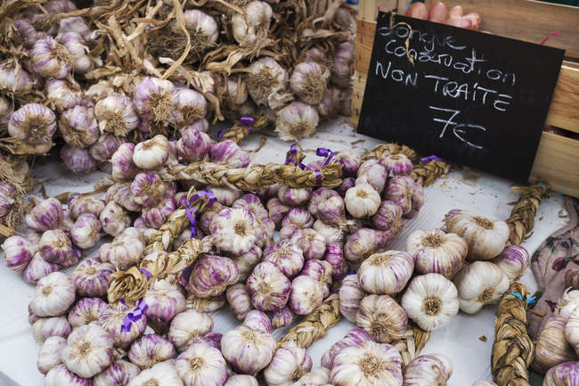 Fresh garlic bulbs. — Stock Photo