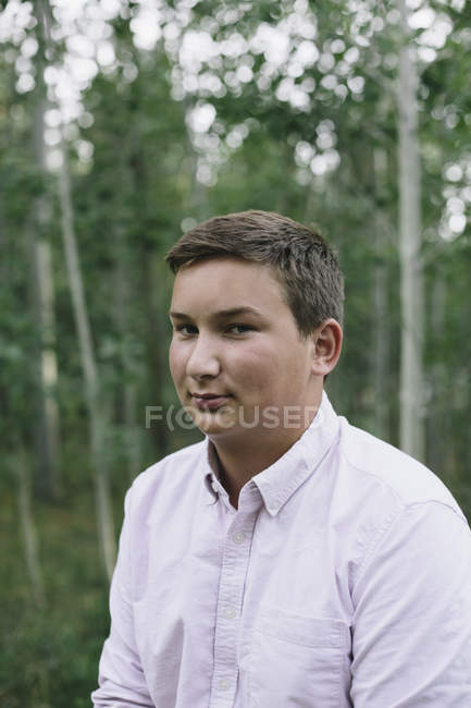Moody teenage boy — Stock Photo