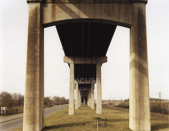 Bottom view on elevated road — Stock Photo